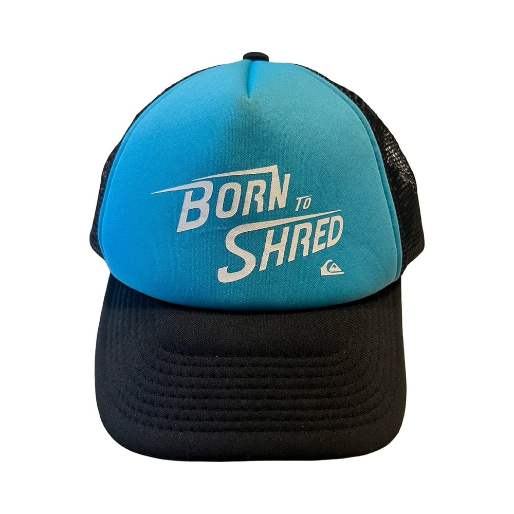 Quiksilver Born to Shred Trucker Hat Mesh Snapback Surf Skate 55CM Y2K‎